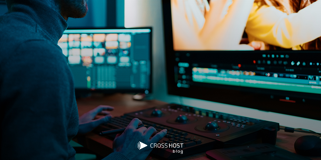 Cenário virtual para eventos online - Cross Host