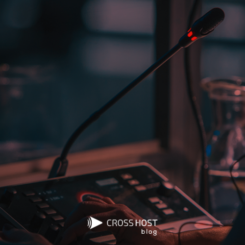 Cenário virtual para eventos online - Cross Host